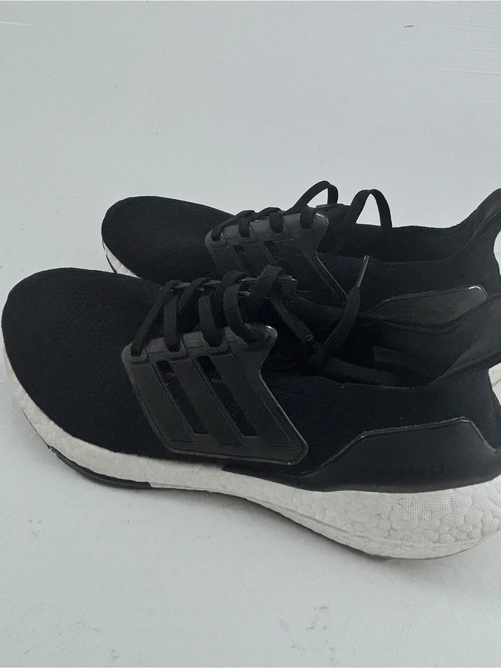 Women’s Adidas Ultraboost Black Athletic Running Sneakers with White Midsole 9